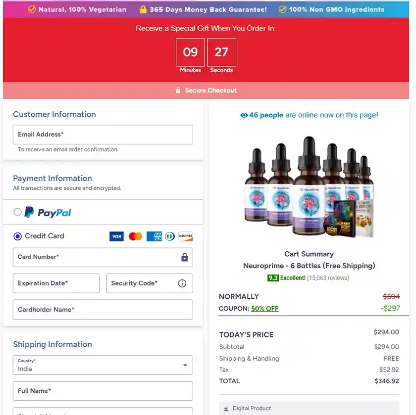 NeuroPrime NeuroPrime Order Page